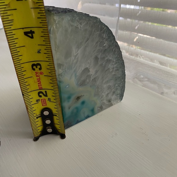 Natural Geode Bookends. Paperweights. Purple or blue agate pieces. Brazilian - Picture 16 of 16